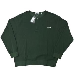 KITH Micro Waffle Colby Henley Pullover Long Sleeve M
